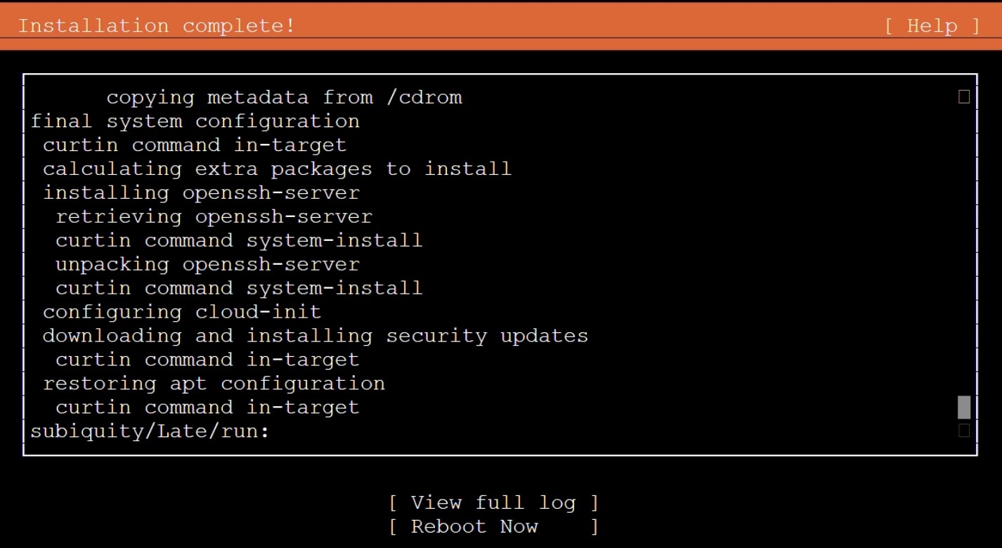 Xsight Labs E1 DPU Ubuntu Installation Step 11 Installation Complete Time To Reboot — Picture from servethehome.com