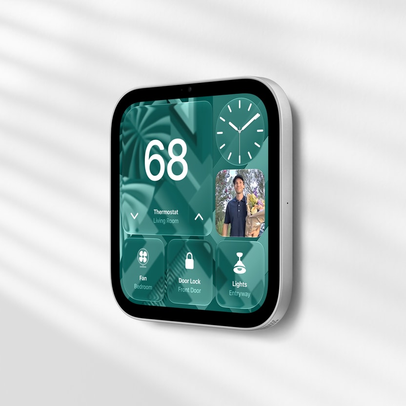 Wall-mounted HomeView. Picture from apple.com