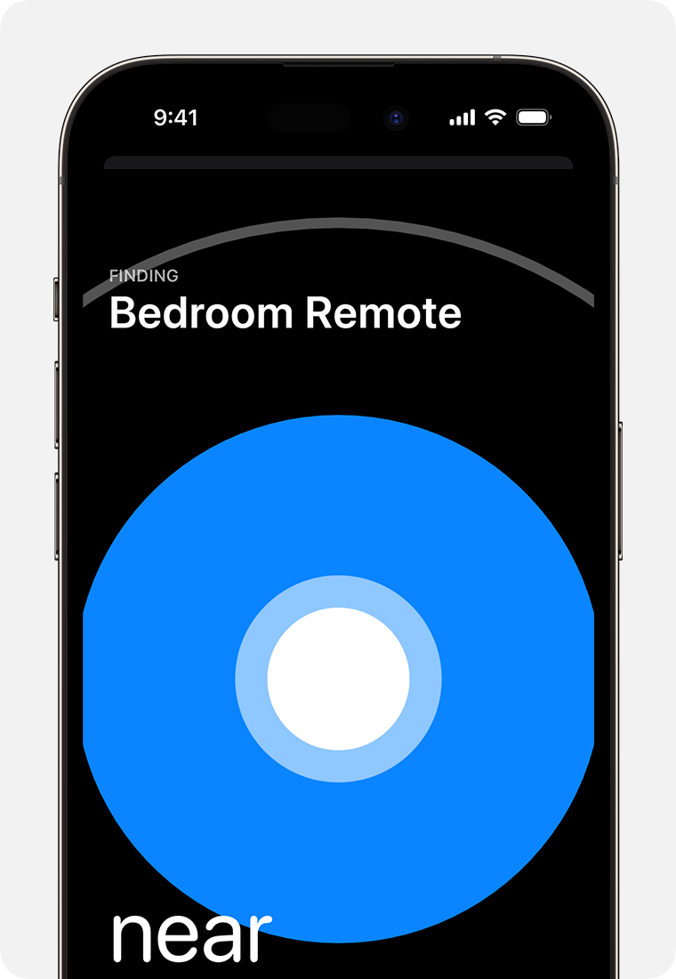 ios-17-iphone-14-pro-control-center-remote-finding-near — Picture from support.apple.com