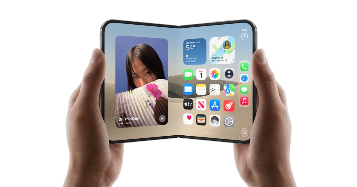 iPhone Duo, open. Picture from apple.com