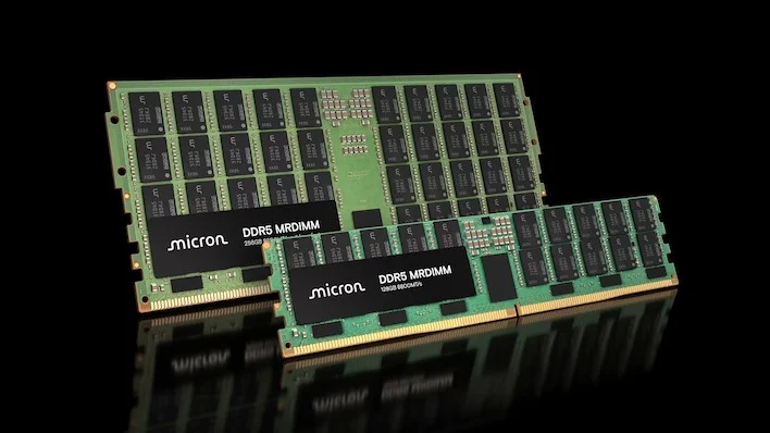 DDR5 MRDIMMs represent the current pinnacle of DRAM tech. - Image: Micron — Picture from hothardware.com