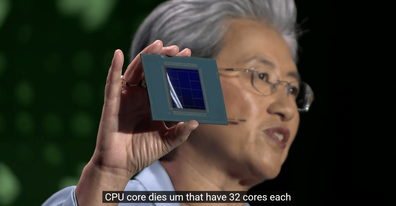Lisa Su bestätigt 192 Kerne durch sechs 32-Kern-CCDs (Bild: OCP via YouTube ) — Picture from computerbase.de
